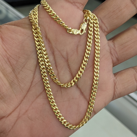 14kt Real Gold Miami Cuban Style Chain 3.6 mm 20 Inches - Picture 7 of 12